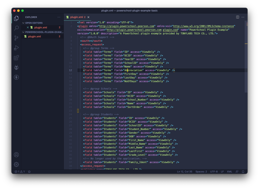 PowerSchool Plugin Dev VSCode