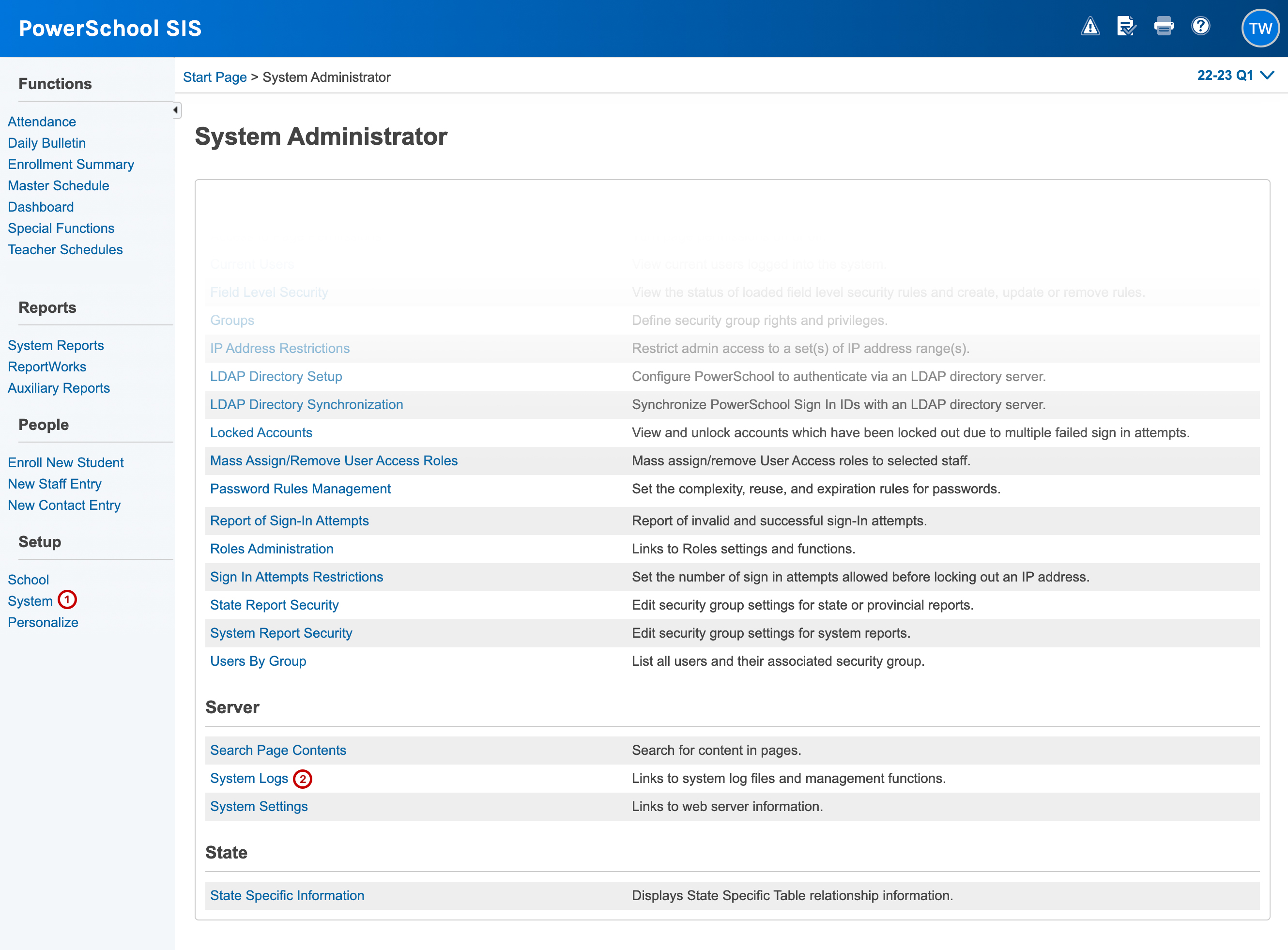 System Logs