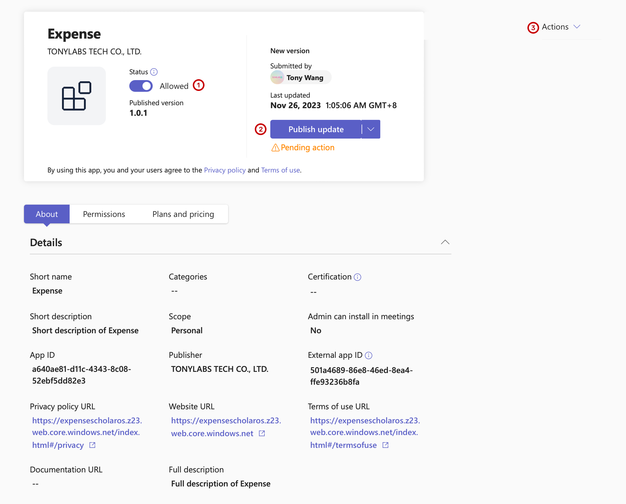 Manage Teams App