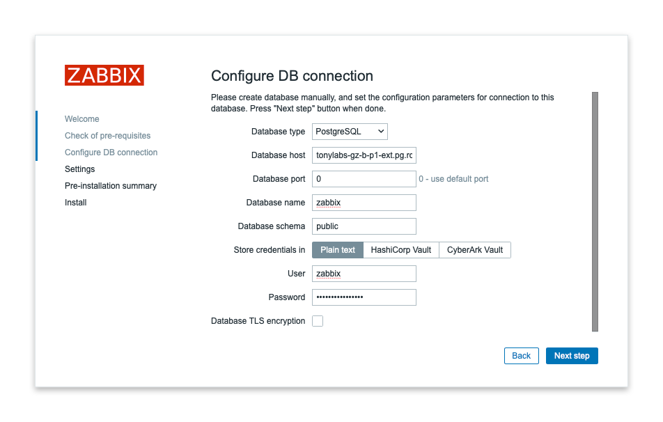 Zabbix Setup